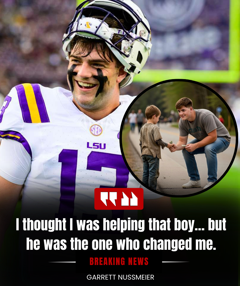 Garrett Nussmeier Stopped His Car in the Middle of the Road and Gave $500 to a Poor Candy Boy — The Boy’s Response Stunned Everyone.